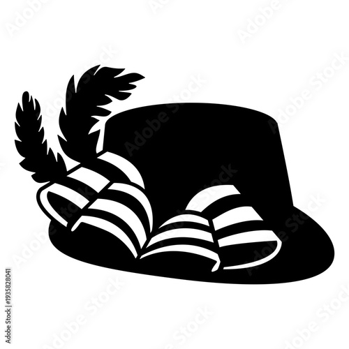 Mardigras hat feathers stroke