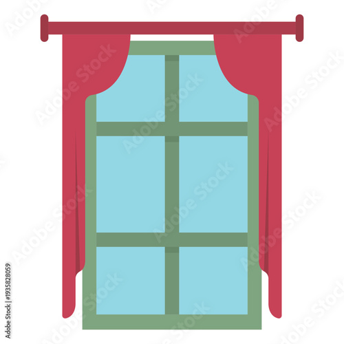 Window curtain flat