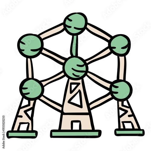 Ferris wheel hand drawn ferris