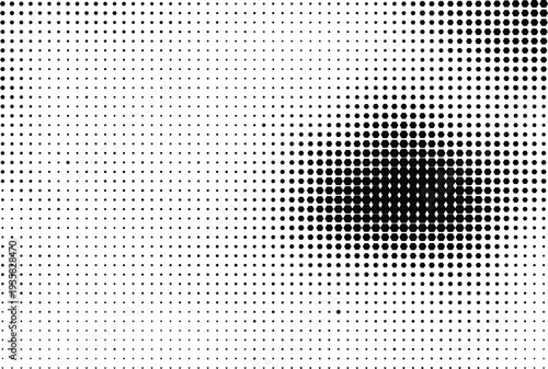Abstract Halftone Pattern with Transparent Background, PNG. A sophisticated and modern design featuring a gradient of dots, perfect for graphic design projects