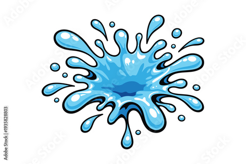 A vibrant splash of water bursting into numerous droplets against a plain background