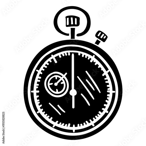 Stopwatch basketball black