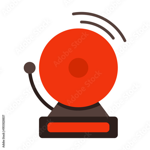 Alarm bell colorful flat