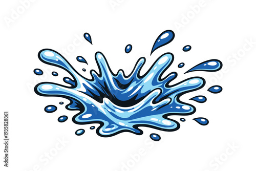A vibrant splash of water creating a dynamic and lively visual effect in blue tones