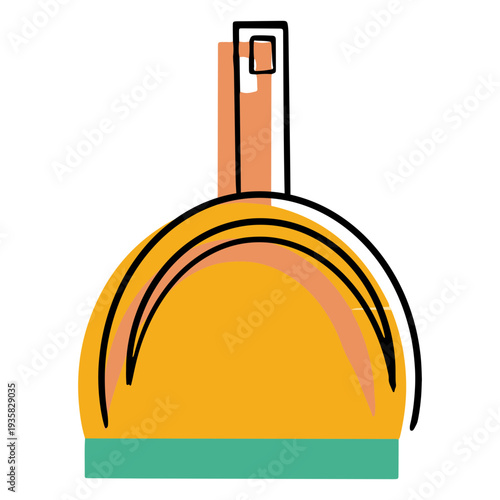 Dust pan colorful icon stroke