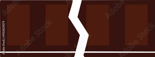 Broken Chocolate Bar Vector Illustration