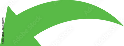 Green Curved Arrow Icon Group in Flat Style Vector, Direction Pointer Navigation Symbol Bundle Pack, Swirl Rotate Flow Sign Silhouette Outline Design