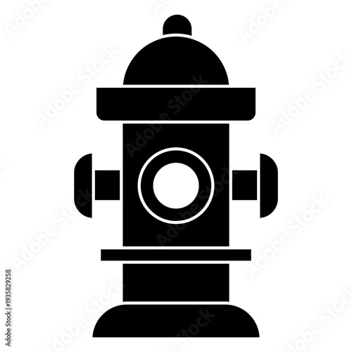 Icon fire hydrant silhouette