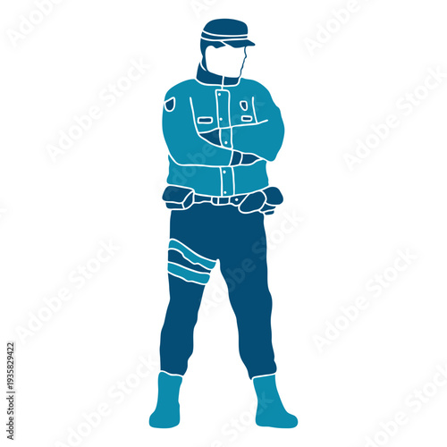 Police officer law cop illustration