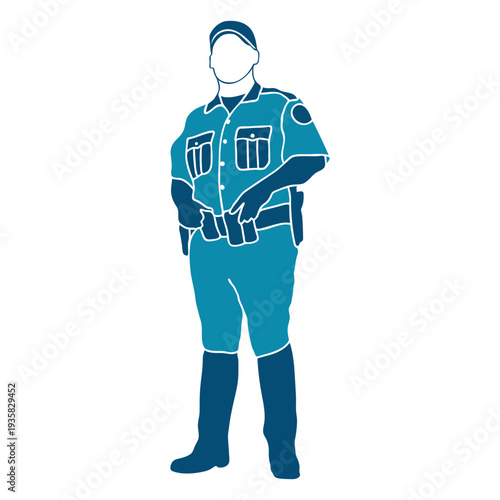 Policeman law cop illustration