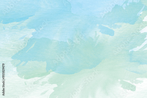 Abstract pastel watercolor background with soft paint splashes.Dreamy colorful watercolor wash background with artistic strokes.Soft pastel artistic brush strokes on textured paper background.