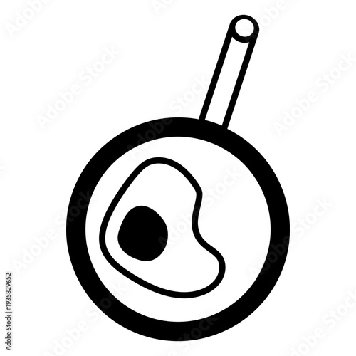 Camping cooked egg stroke