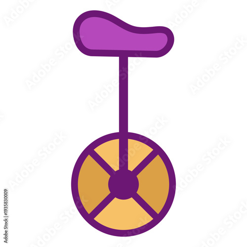 Icon unicycle colored