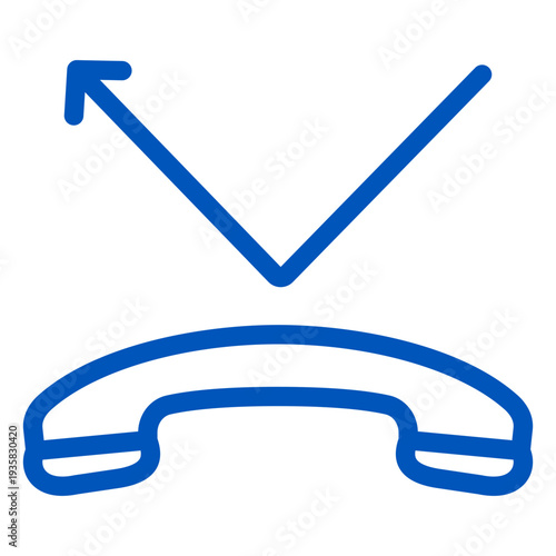 Missed call stroke icon
