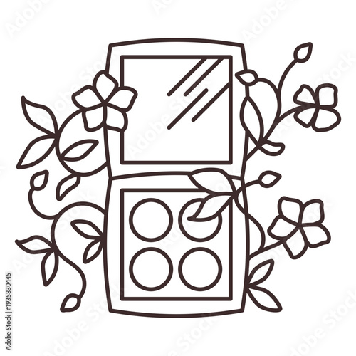 Palette eyeshadow floral stroke