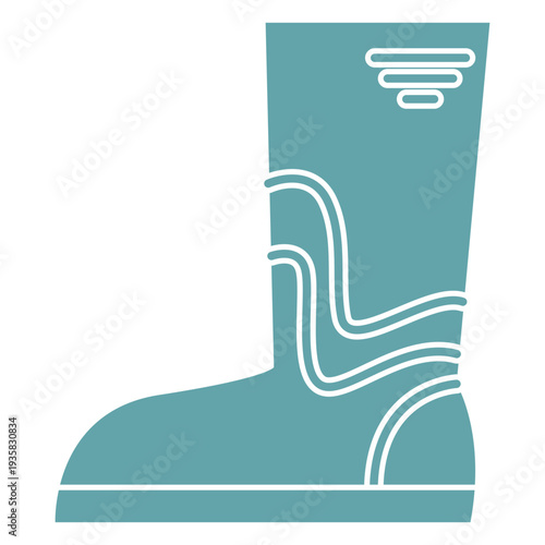 Gardening boots silhouette