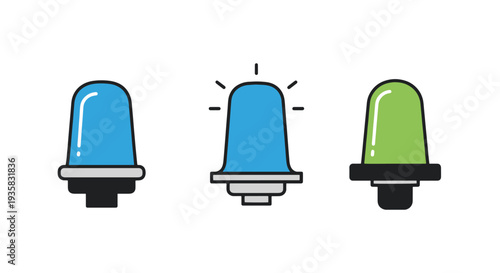 LED Line art vector minimal dynamic tone