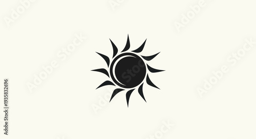 Stylized sun icon against white background