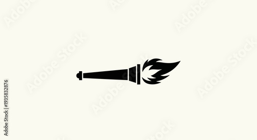 Torch icon black illustration