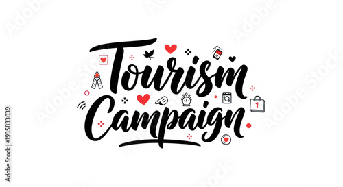 Tourism campaign concept illustration