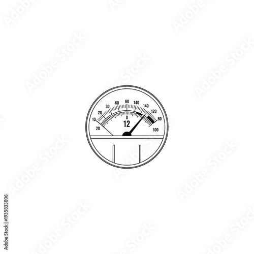 Detailed Analog Multimeter Scale with Multiple Measurement Units