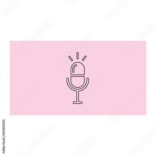 Vintage Microphone Icon - Radio, Podcast, and Music