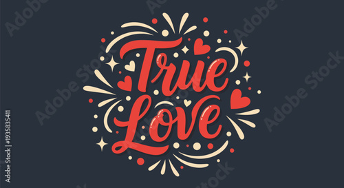 True love typography design