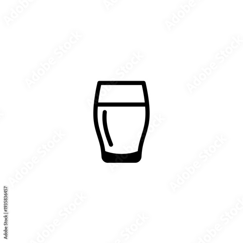 Drinking Glass Tumbler Outline Icon for Beverage Menus