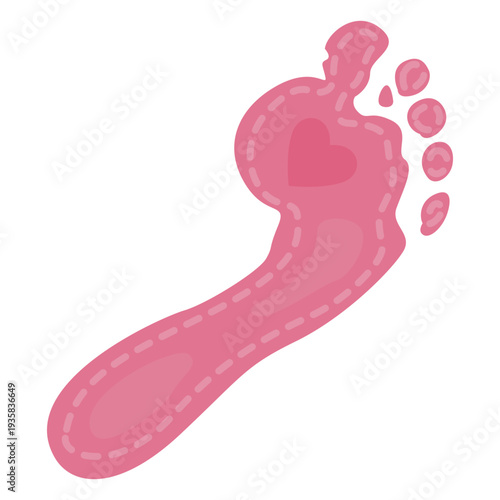 Awesome heart footprint