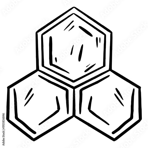 Stroke hand drawn bee house