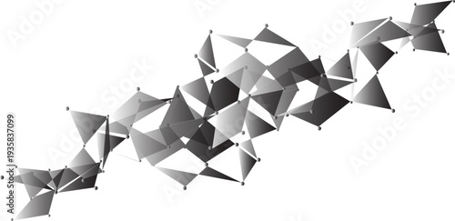 Abstract Polygon Mesh Connection Technology Background.
