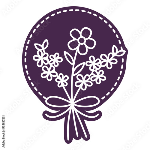 Exquisite floral bouquet vinyl design