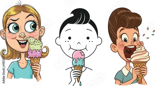 Cartoon barber characters set with diverse hairstyles professional hairdresser icons isolated flat vector illustration grooming salon concept collection design pack