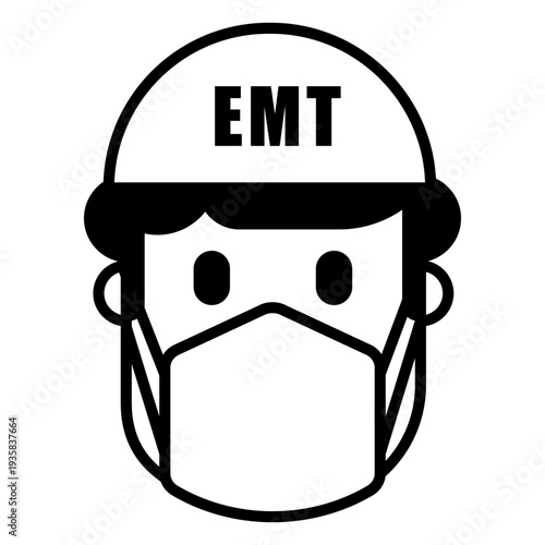 Emt man with mask stroke