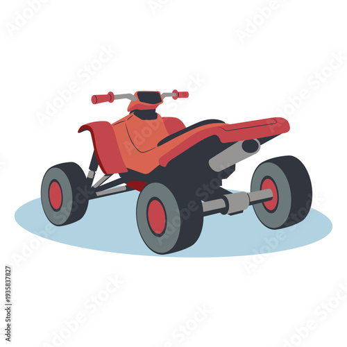 Red atv illustration