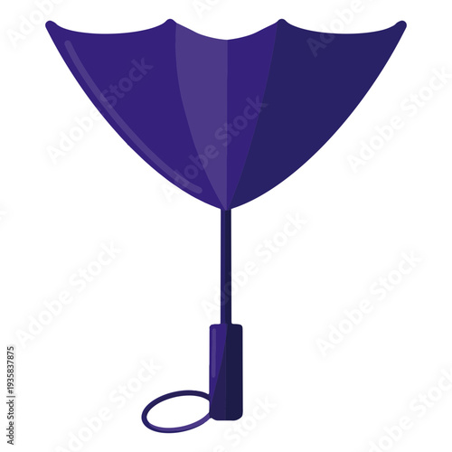 Blue umbrella upside down illustration