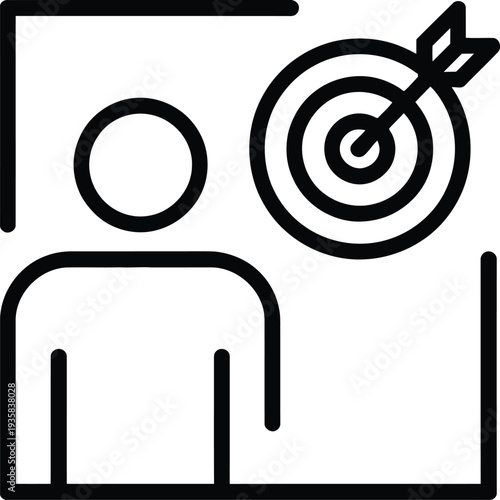 A person aiming at a target with an arrow