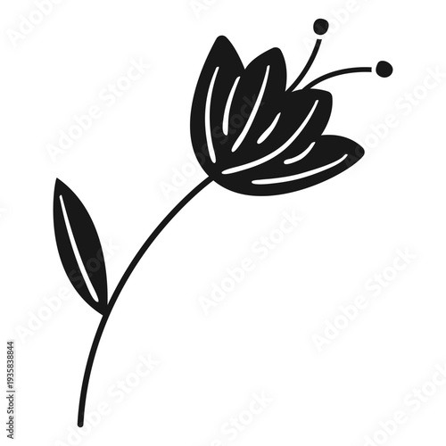 Spring flower leaf pollen