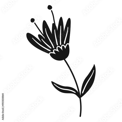 Spring flower leaves pollen