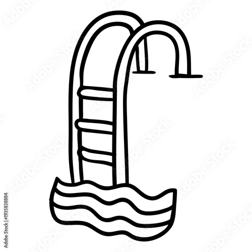 Swimming pool ladder stroke ladder