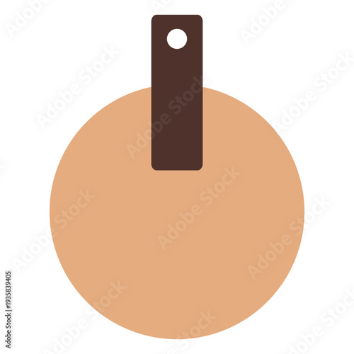 Circle leather earring flat