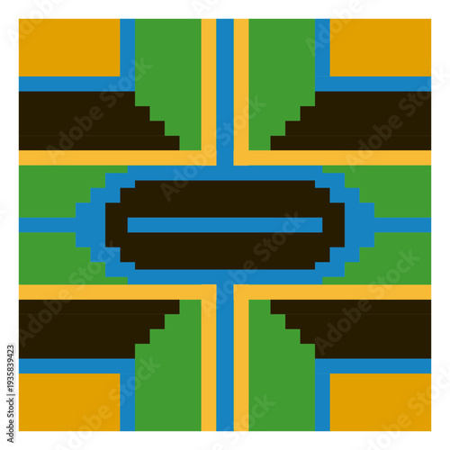 Colored kente composition