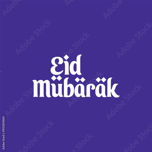 Eid Mubarak Arabic Typography Design