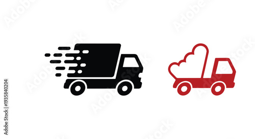 Same Day Delivery clean modern color illustration