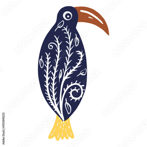 Long beak bird illustration