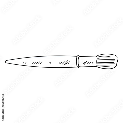 Hand drawn makeup blush brush stroke