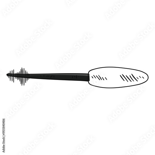 Hand drawn mascara brush stroke
