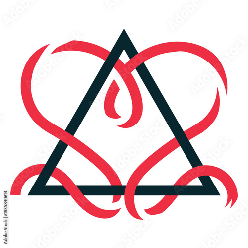 Triangle ribbon adoption symbol