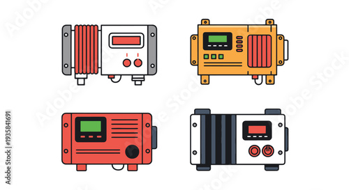 Power Inverter Line soft dynamic tone illustration