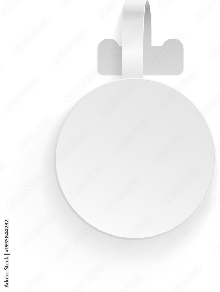 custom made wallpaper toronto digitalRound wobbler realistic blank mockup. White label